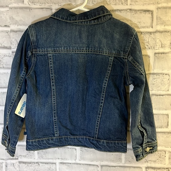 BNWT CHEROKEE girls jean jacket sz 4/5 super cute and easy to wear, snap buttons - Picture 3 of 8